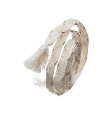 String rope obi Japanese Traditional Komono equipment fly in air with curve. String rope obi...