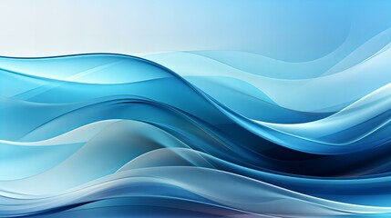 幾何学模様の青い曲線の世界