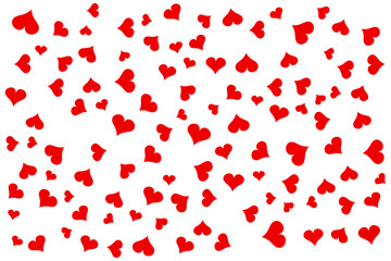 Red love heart shape abstract seamless trendy pattern for happy valentines day