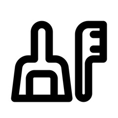 cleaning tools line icon
