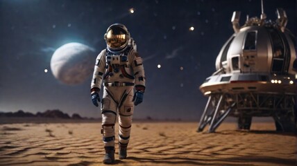 The concept of an astronaut discovering a new planet where humans can live.