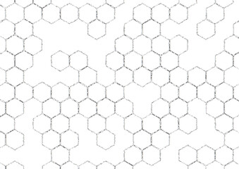 white background hexagonal pattern and style border