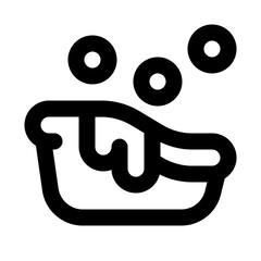 baby bath line icon