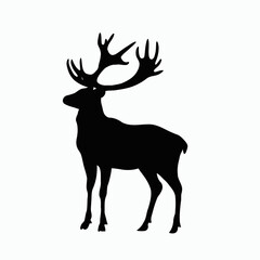 Vector Silhouette of Deer, Elegant Deer Graphic for Nature and Outdoor Concepts