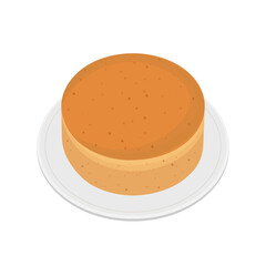 Logo Illustration of Japanese cotton cheese cake or Japanese Souffle Cheesecake 
