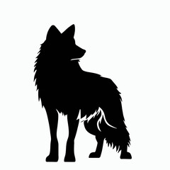 Vector Silhouette of Wolf, Wild Wolf Graphic for Nature and Wildlife Themes