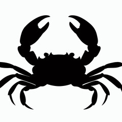 Vector Silhouette of Crab, Playful Crab Graphic for Marine and Ocean Concepts