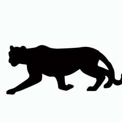 Vector Silhouette of Cheetah, Fast Cheetah Graphic for Wildlife and Nature Themes