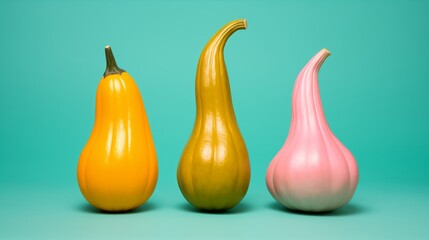 The serene pastel hue of the vibrant pumpkins exude a sense of wellness and is visually appealing.