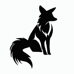 Vector Silhouette of Fox, Cunning Fox Illustration for Forest and Animal Designs