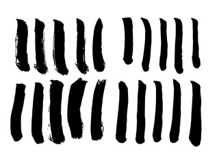 漢字手書き筆文字 パーツ 線 Japnanese Kanji handwritten calligraphy parts lines