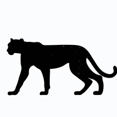 Vector Silhouette of Cheetah, Fast Cheetah Graphic for Wildlife and Nature Themes