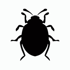 Vector Silhouette of Ladybug, Cheerful Ladybug Illustration for Insect and Garden Designs