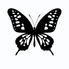 Vector Silhouette of Butterfly, Beautiful Butterfly Graphic for Nature and Insect Themes