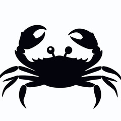 Vector Silhouette of Crab, Playful Crab Graphic for Marine and Ocean Concepts