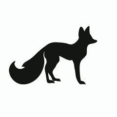 Vector Silhouette of Fox, Cunning Fox Illustration for Forest and Animal Designs