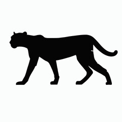 Vector Silhouette of Cheetah, Fast Cheetah Graphic for Wildlife and Nature Themes