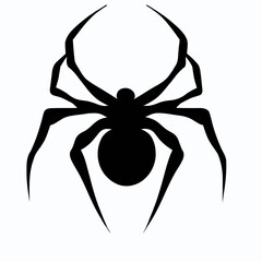 Vector Silhouette of Spider, Creepy Spider Illustration for Arachnid and Halloween Concepts