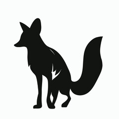 Vector Silhouette of Fox, Cunning Fox Illustration for Forest and Animal Designs
