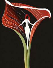 Goddess Emerging From Calla Lily
