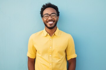 Black man smiling standing portrait
