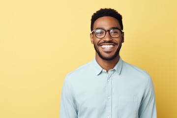 Black man smiling standing portrait
