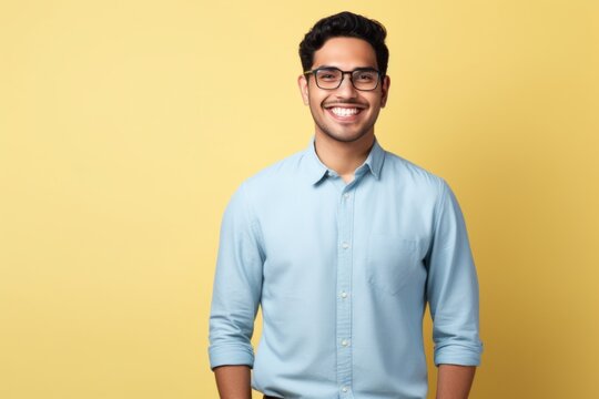 Hispanic man smiling standing portrait