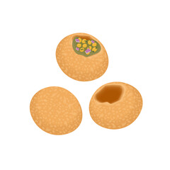 Logo Illustration of Pani Puri Or Golgappa fuchka fuchka indian street food