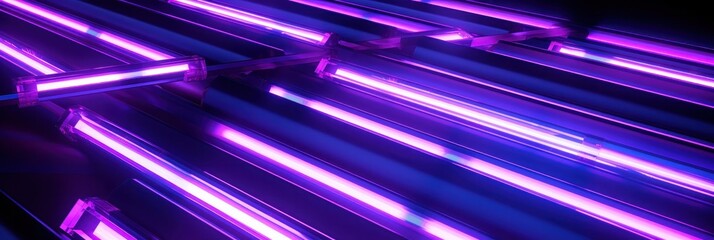 a lot of led tubes fluor geometric lightning, generative AI