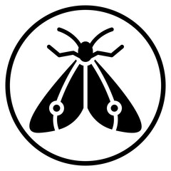 moth glyph icon