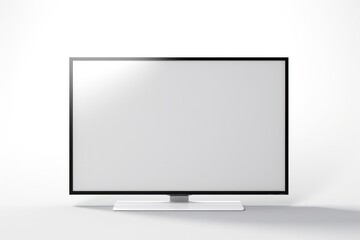 Immerse in the Photorealistic Splendor of a Modern Flat Screen TV with a Captivating White Background