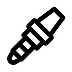 spark plug line icon