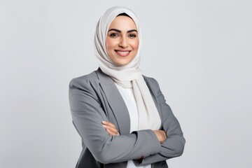 Arab muslim business woman executive wearing hijab portrait