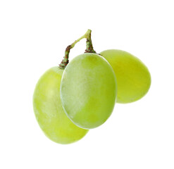 Delicious ripe green grapes isolated on white