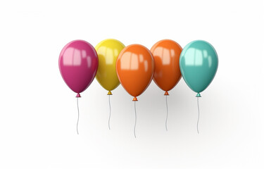 colorful balloons isolated on a white background