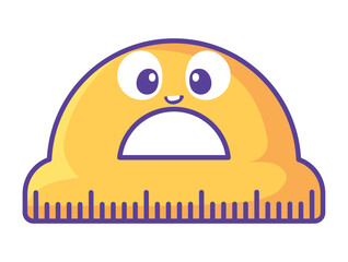 kawaii school supply protractor