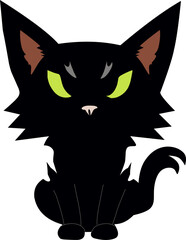 Obraz premium The black cat a symbol often associated with Halloween exudes an air of mystique and enchantment