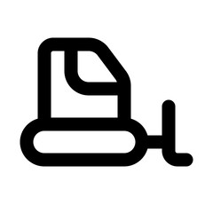 bulldozer line icon