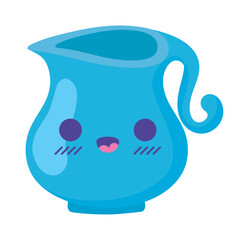 kawaii blue jar
