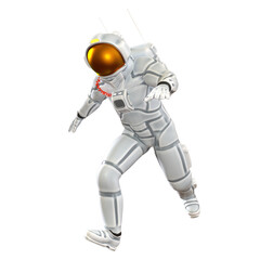 3D render Pose  astronaut wearing space suit Isolated Illustration
