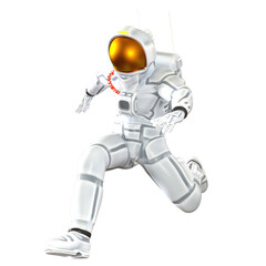 3D render Pose  astronaut wearing space suit Isolated Illustration