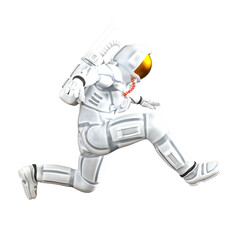 3D render Pose  astronaut wearing space suit Isolated Illustration