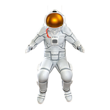 3D render Pose  astronaut wearing space suit Isolated Illustration