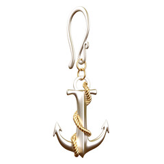 earring gold medal isolated on white