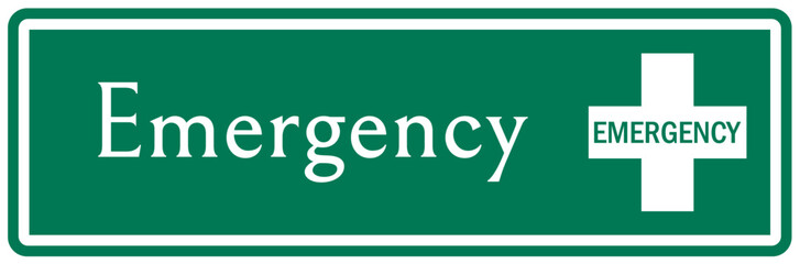 Emergency door sign