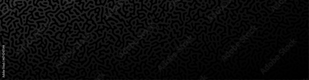 Wall mural abstract black monochrome reaction diffusion psychedelic pattern background. organic line art biolog