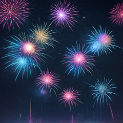 3d render of red blue fireworks, abstract cosmic background, big bang, galaxy, falling stars, celestial, beauty of universe, speed of light, neon glow, cosmos, sky black background