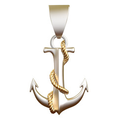 Anchor Earring 3D render isolated illustration  © Anton