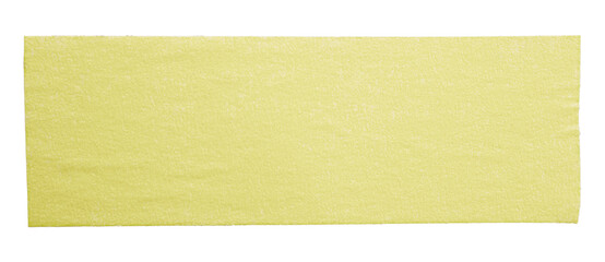 light yellow crumpled torn tape isolated on transparent background