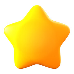 Stars icon 3D render isolated illustration 